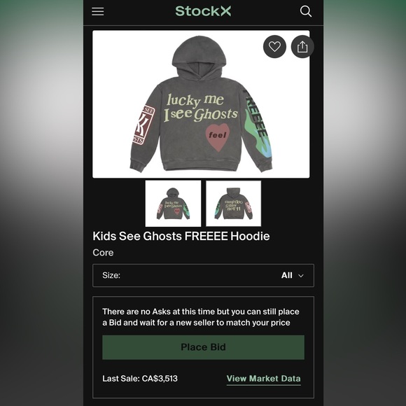 Kids See Ghosts FREEEE Hoodie - Picture 4 of 4